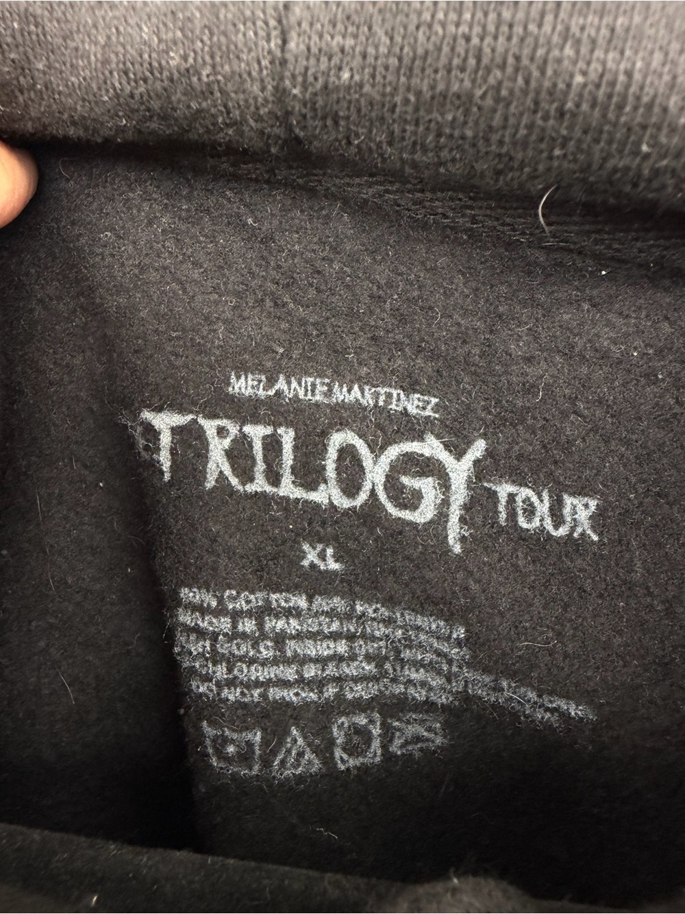 Melanie Martinez Trilogy Tour RIP Crybaby Hoodie Black Size XL Concert Merch Y2K - Picture 4 of 8